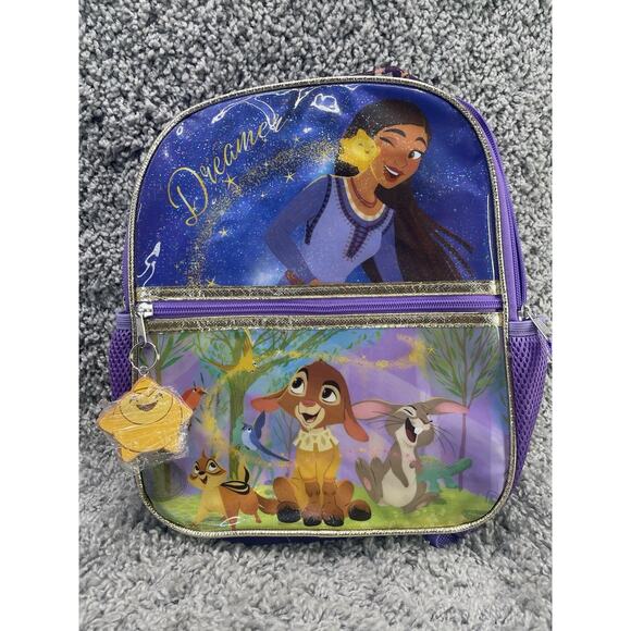 Disney Wish 2 Piece Backpack Set Detachable Lunch Bag 12 Inch Brand New Tags - Picture 1 of 8